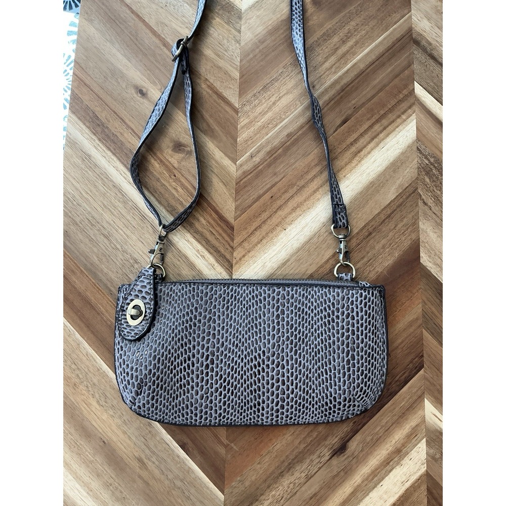 Faux Snakeskin Crossbody Purse With Turn lock‎ Adjustable Strap Unbranded